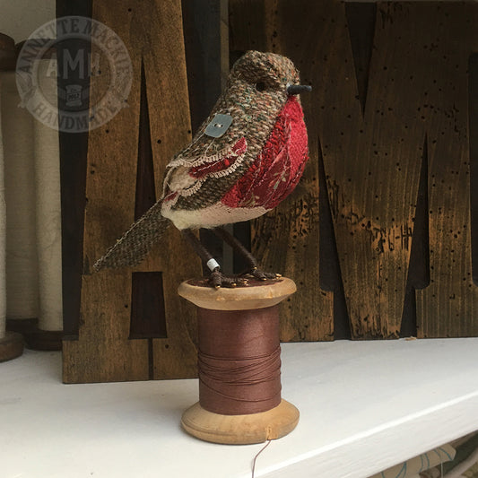 Tweed/Harris Tweed Robin on vintage reel