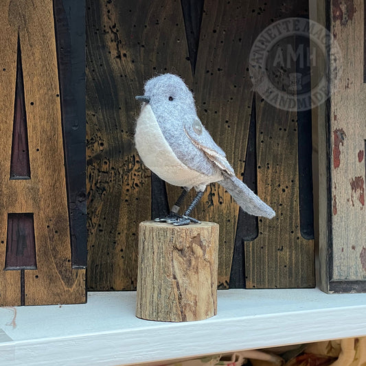 Mini bird on branch block